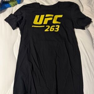 UFC Black Tee with White Interior Logo
